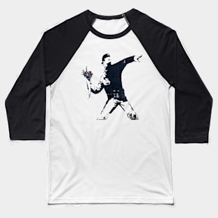 Banksy's Flower Bomber Baseball T-Shirt